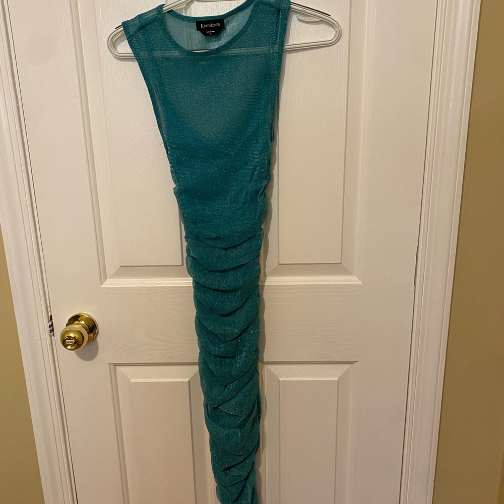 Emerald Green Shoulder Dress used only once.